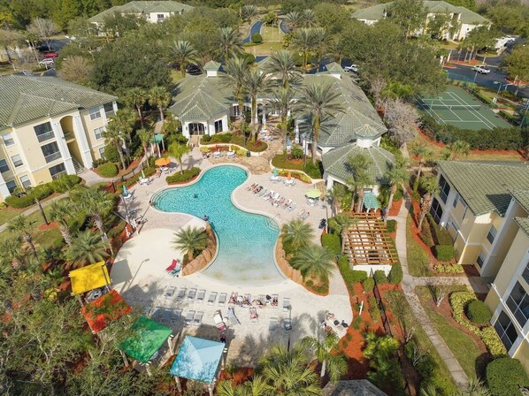 A heated pool