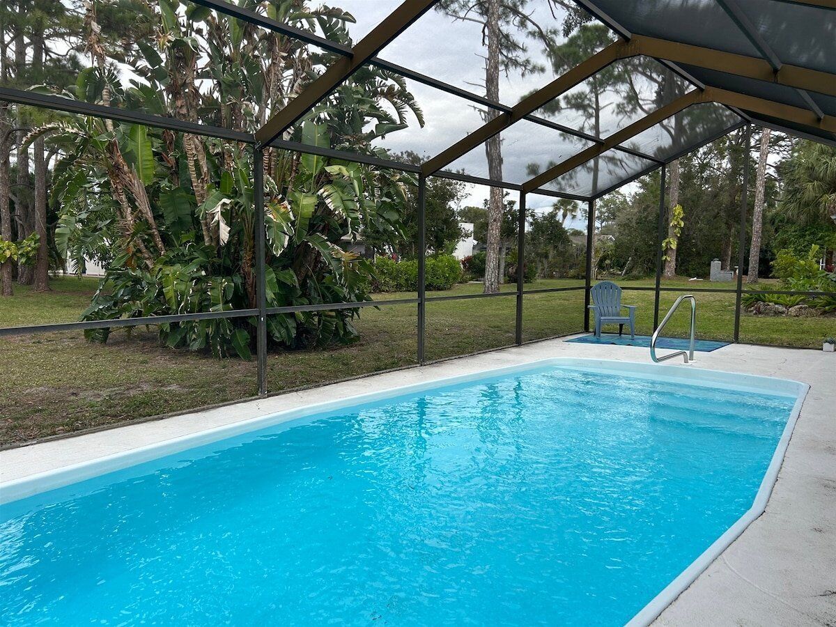 A heated pool