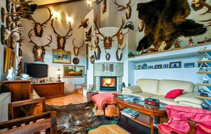 Smart TV, fireplace