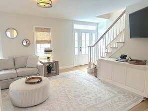 Smart TV, fireplace, video games