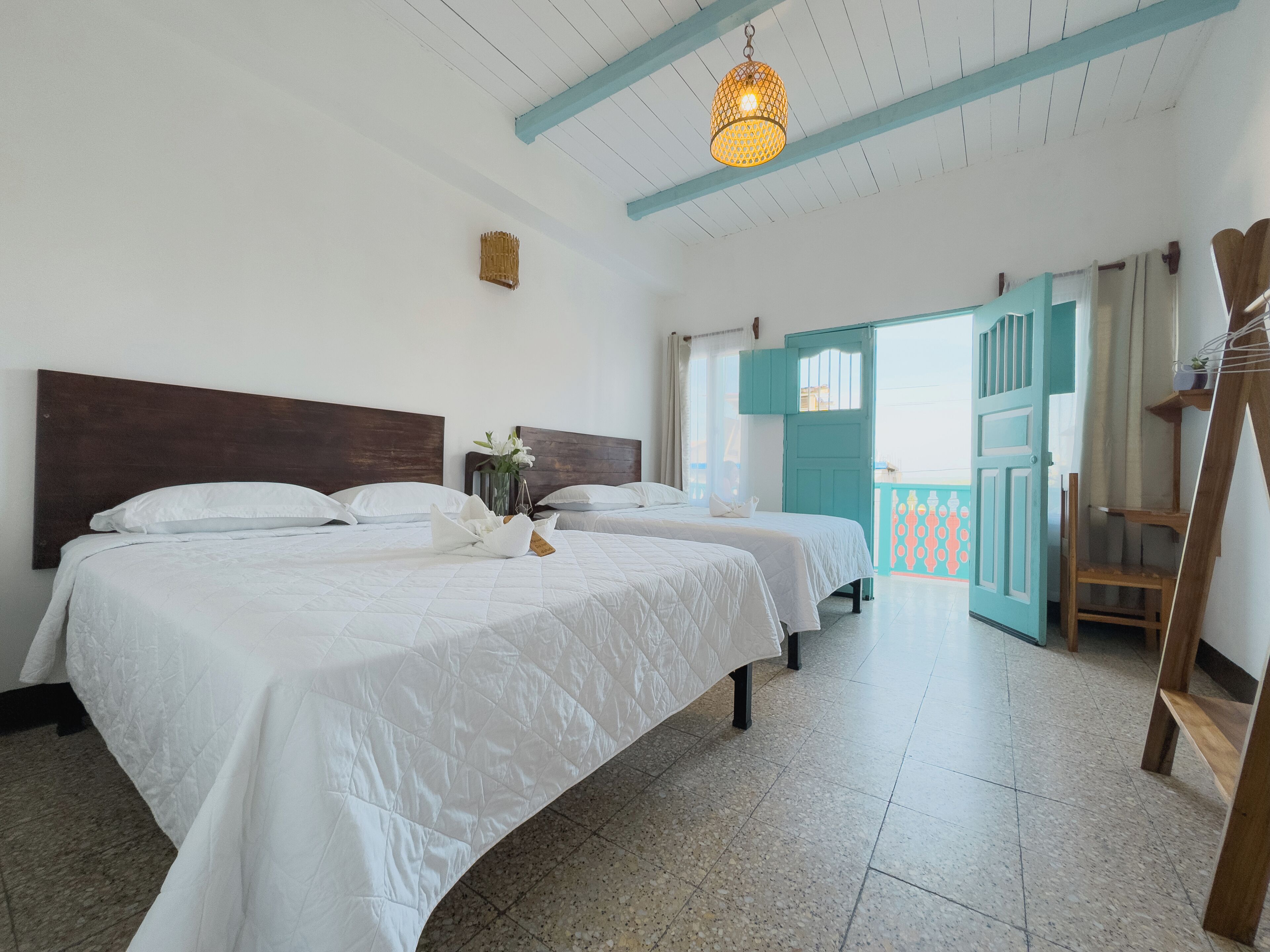 Double Room, 2 Double Beds | Balcony view