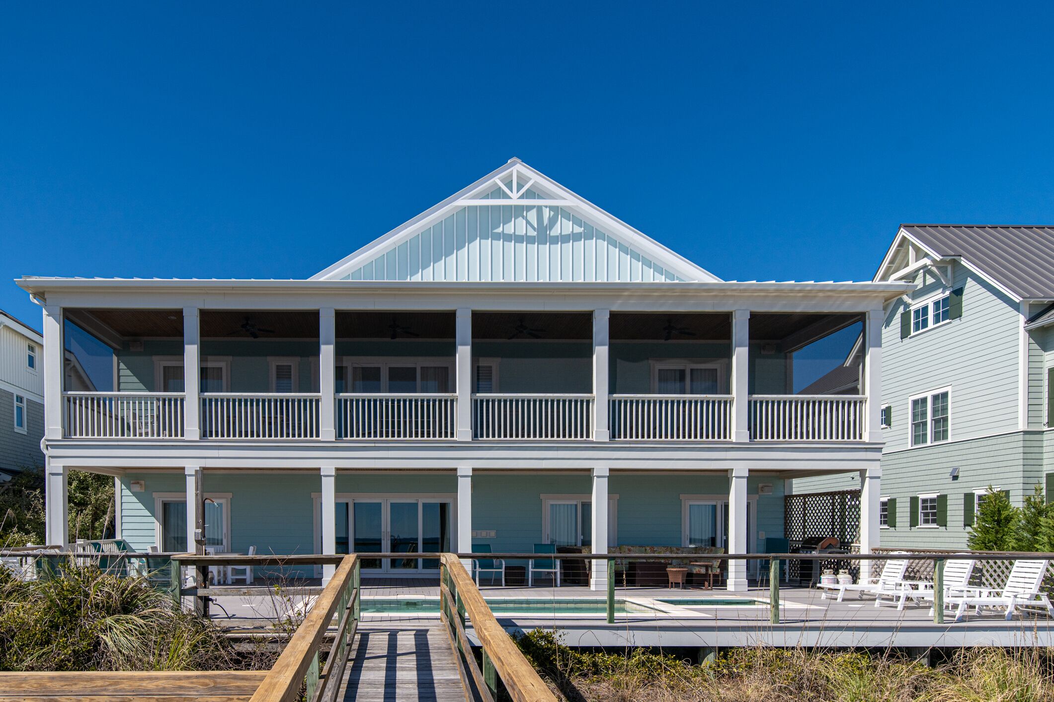 Oceanfront home with private swimming pool and spa at North Litchfield Beach in Pawleys Island