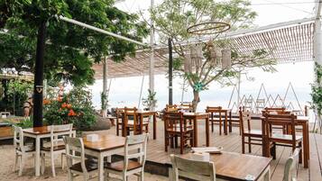 Outdoor banquet area