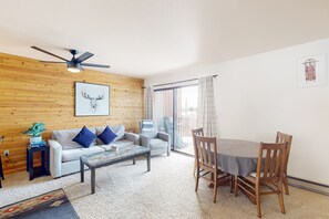 TV, fireplace, streaming services