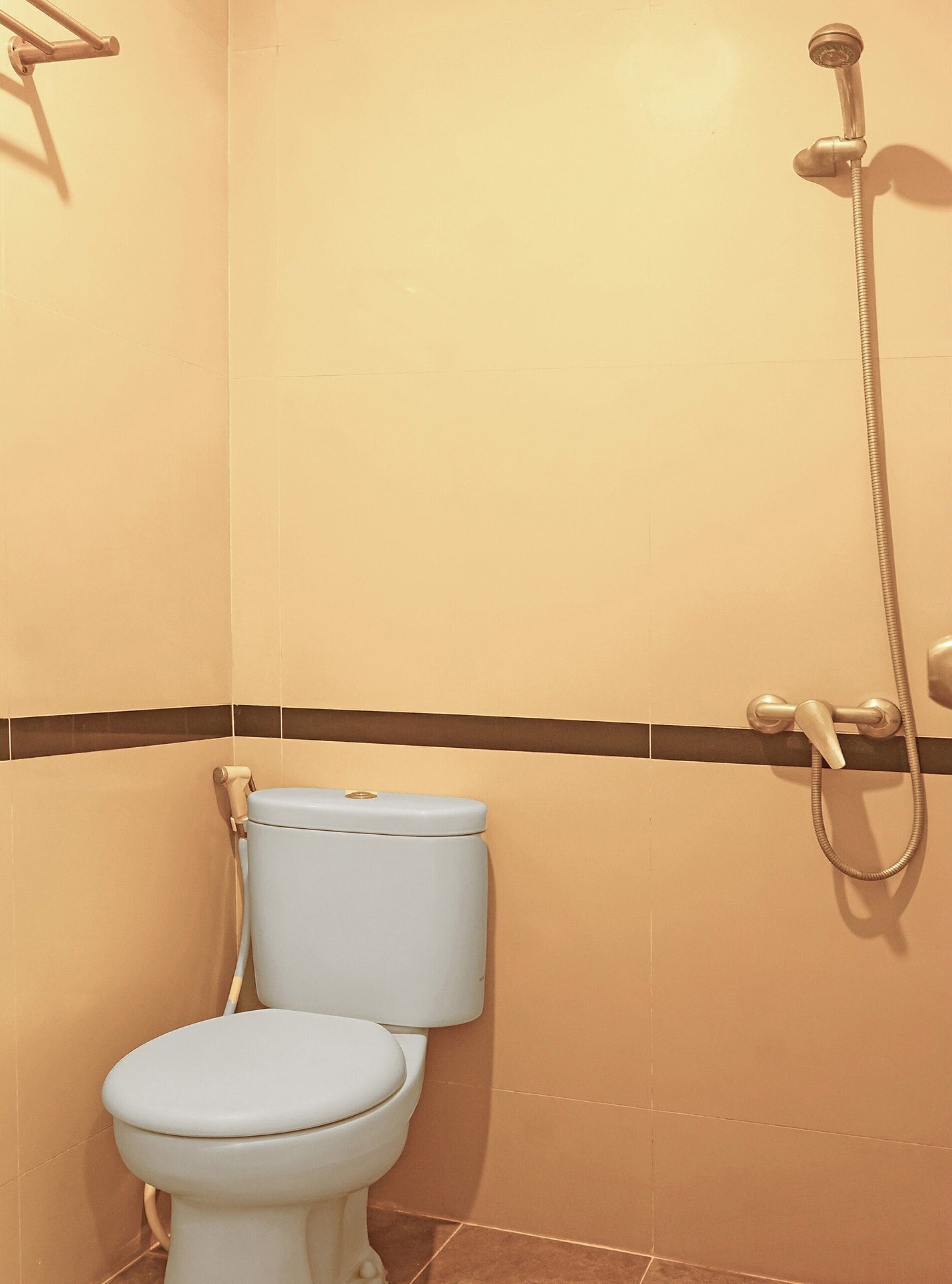 shower, rainfall showerhead, towels, toilet paper