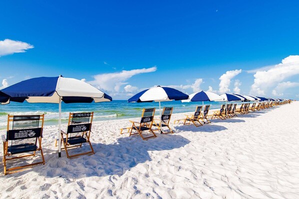 On the beach, windsurfing, kayaking, motor boating