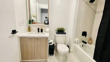 Panoramic Apartment | Bilik Mandi | Kelengkapan dandanan diri percuma, pengering rambut, selipar