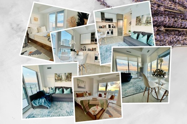 Panoramic Apartment | Egyptian cotton sheets, premium bedding, down duvets, memory-foam beds - Waterfront York Blvd (Mississauga)
