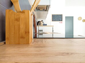 Exclusive Apartment, 1 Bedroom | Private kitchen | Fridge, espresso maker, coffee/tea maker, electric kettle