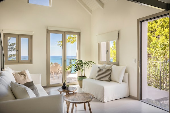 Panoramic Split Level Two-Bedroom Villa with Sea view | Living area