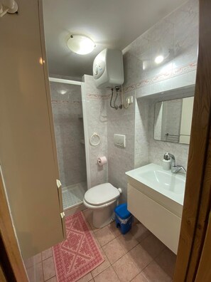 Secador de pelo, toallas, jabón y champú