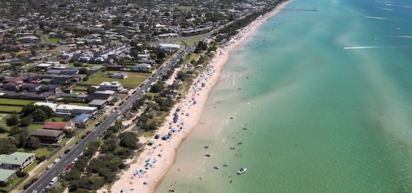 Beach nearby, white sand