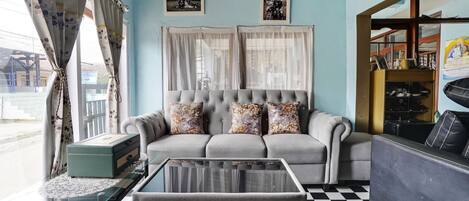 Sittområde i lobbyn