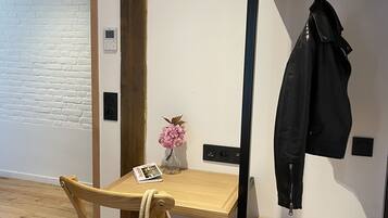 Individually decorated, desk, soundproofing, iron/ironing board