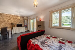 1 makuuhuone, vuodevaatteet