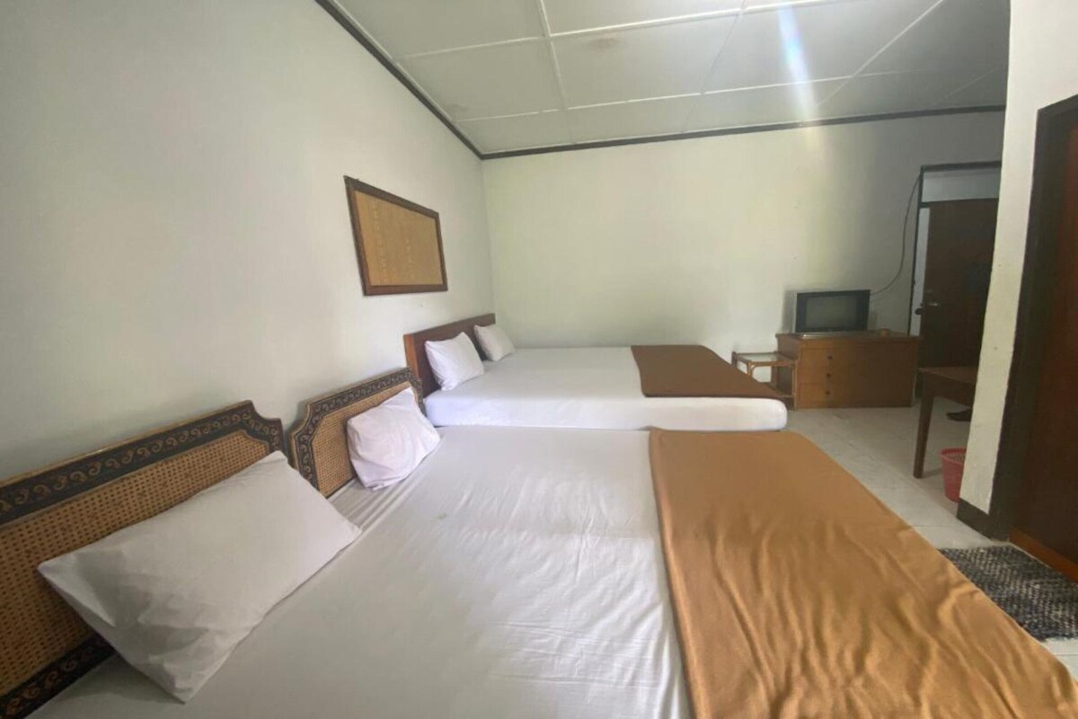 Desk, free WiFi, bed sheets
