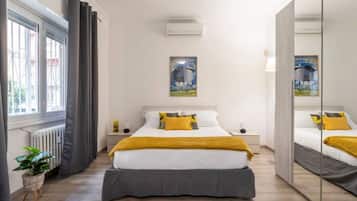 Blackout curtains, iron/ironing board, free WiFi, bed sheets