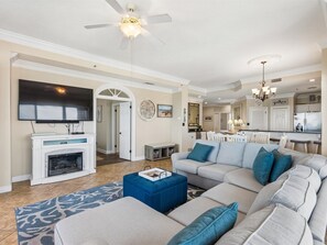 Smart TV, fireplace - SeaChase 1501W | Sky-High Views & Pool (Orange Beach)