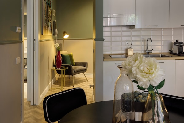 Apartment | Living area | 60-inch Smart TV with satellite channels, TV