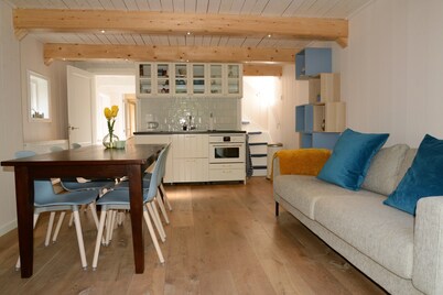 historic cottage in scenic Dutch landscape at IJsselmeer