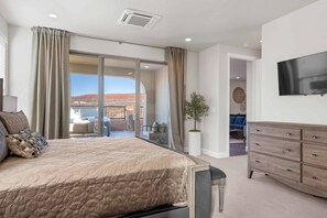 4 bedrooms, desk, iron/ironing board, travel cot