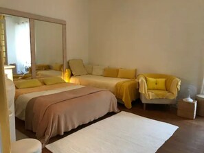 2 bedrooms, desk, iron/ironing board, travel cot
