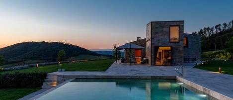 A heated pool