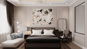 Deluxe Double Room | Premium bedding, down duvets, memory-foam beds, minibar