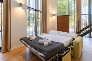 1 bedroom, in-room safe, iron/ironing board, travel cot