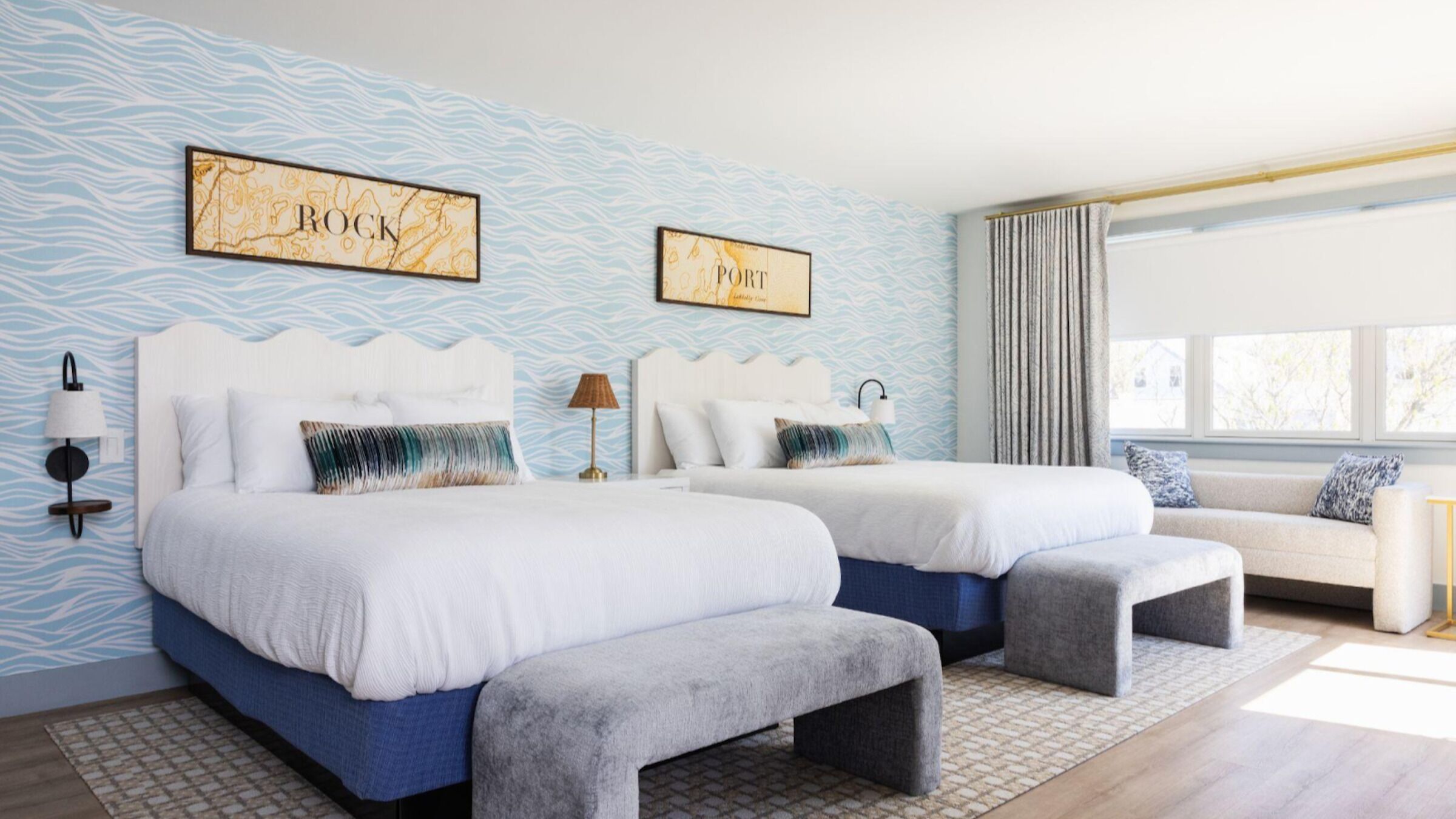Double Queen - Private Deck | Hypo-allergenic bedding, pillowtop beds, individually decorated