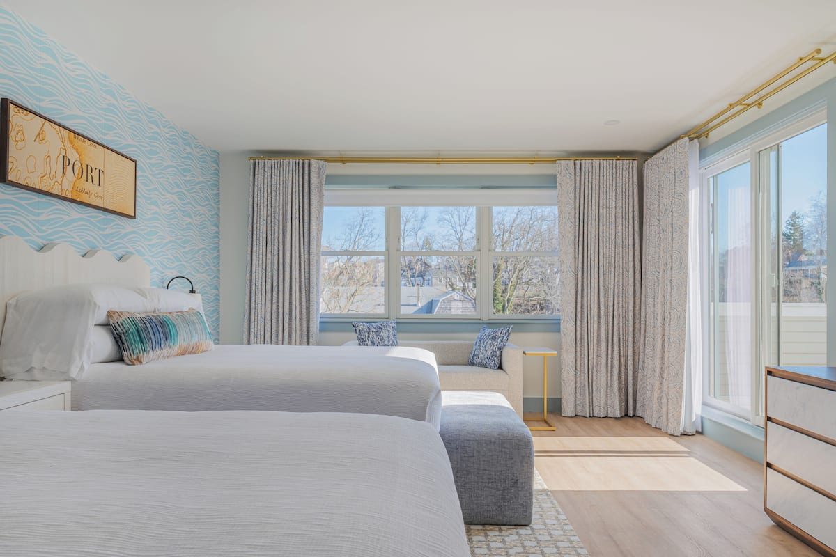 Double Queen - Private Deck | Hypo-allergenic bedding, pillowtop beds, individually decorated