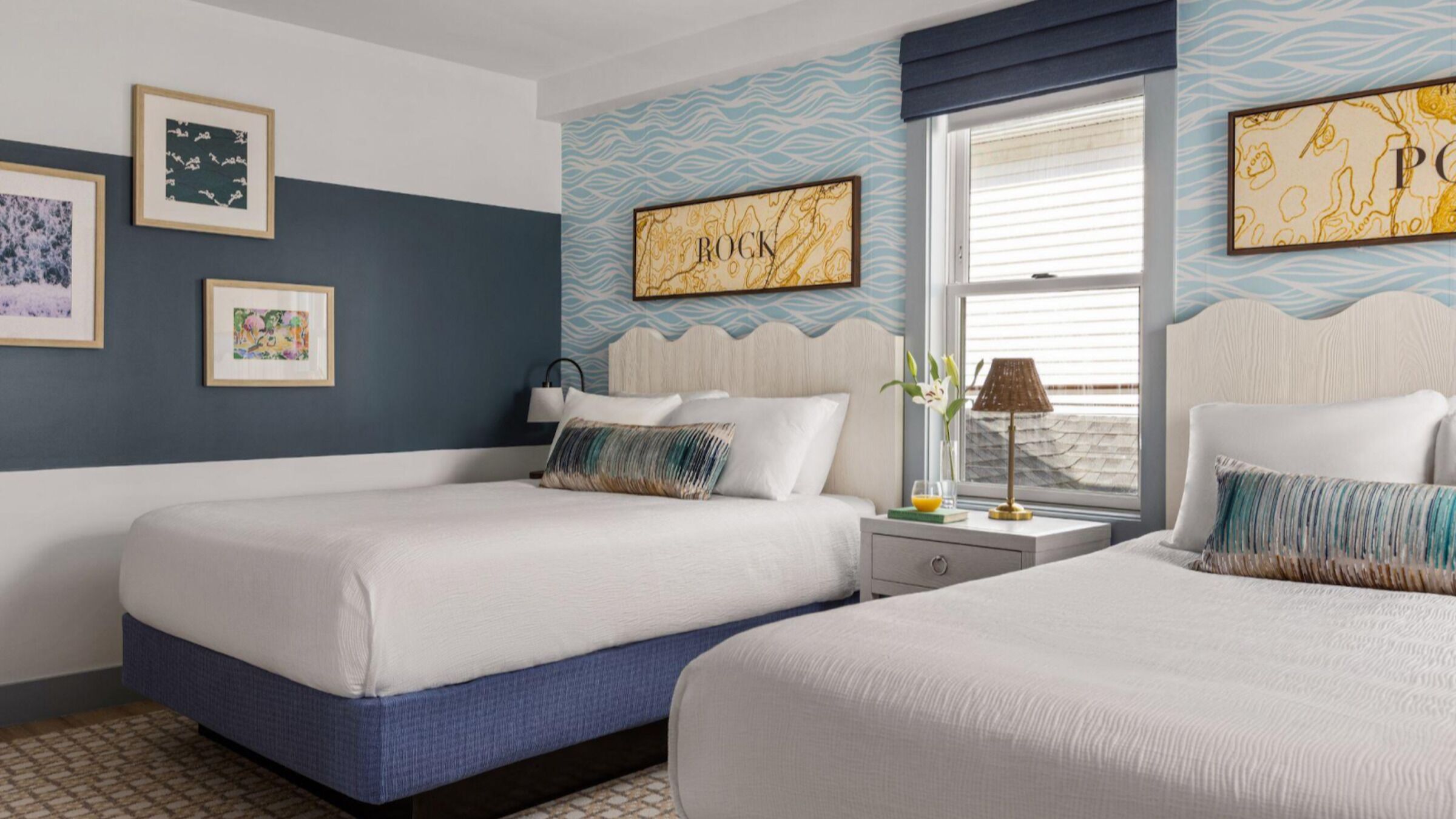 Double Queen with Sofa | Hypo-allergenic bedding, pillowtop beds, individually decorated