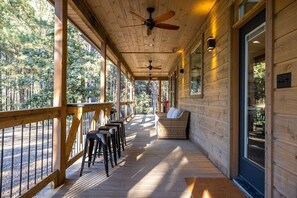 Terrace/patio - Group Getaway Close to Lake & Casino | Hiking | Foosball| Arcades | Dog Friendly (Broken Bow)