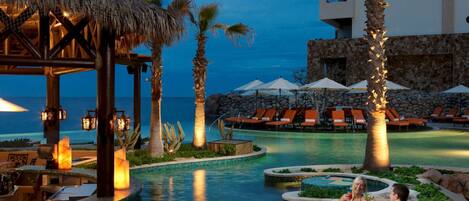 Outdoor pool, an infinity pool