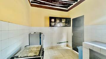 Fridge, microwave, oven, electric kettle