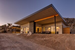 House, 2 Bedrooms | Exterior - Desert Ridge - Hot Tub, Fire Pit, Bbq, Out Door Shower & Incredi 2 Bedroom Home by RedAwning (Yucca Valley)