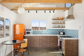 House, 1 Bedroom | Private kitchen - Relax In Style At The Green Jackrabbit - Hot Tub, Record Player 1 Bedroom Home by RedAwning (Landers)