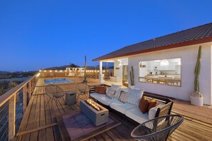 House, 4 Bedrooms | Terrace/patio - Rancho Nopales Jt - Pool, Hot Tub, Hammocks, Fast Wifi + Views! 4 Bedroom Home by RedAwning (Joshua Tree)