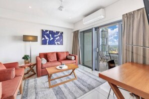 Living area - Panaromic magical views, two beds luxury apartment Darwin CBD (Darwin City)