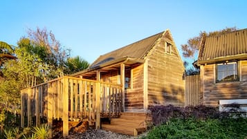 Cottage, uitzicht op bergen, tuin | Beddengoed