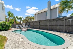 Outdoor pool, a heated pool