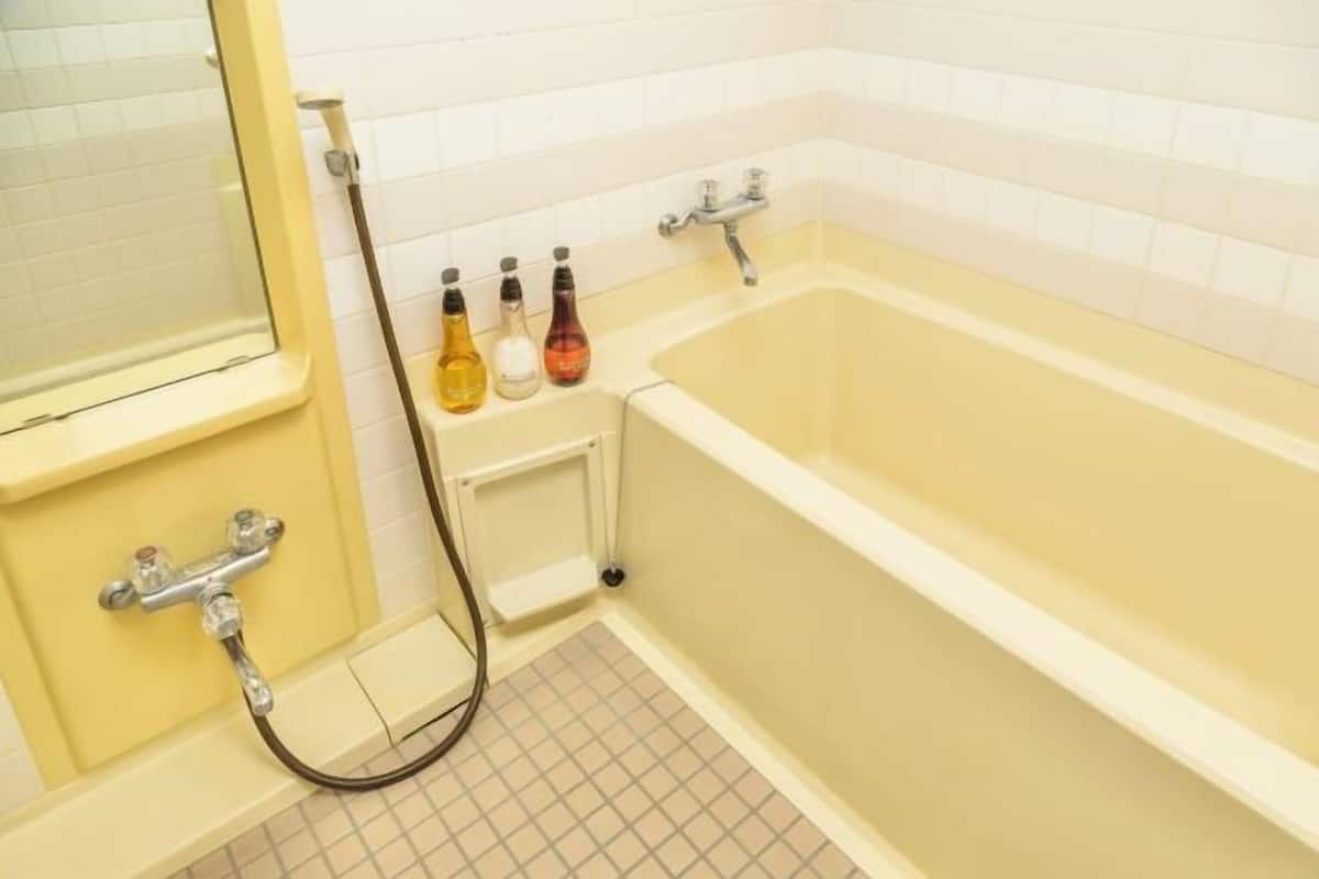 Bathroom | Separate bathtub and shower, hair dryer, electronic bidet, towels