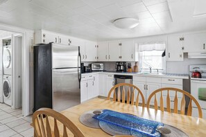 House, Multiple Beds, Kitchen, Garden View (Cozy Gem) | Private kitchen | Fridge, microwave, oven, stovetop - Cozy Gem (Dewey Beach)