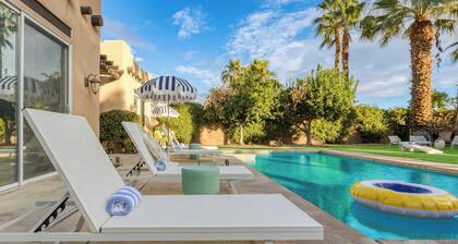 Pool + Hot Tub, Yard, Games Chic Midcentury Design Painted Sand by Avantstay
