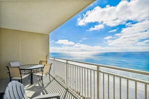 Outdoor dining - Paradise By The Sea @ Emerald Beach Resort | 9th Floor Gulf Front | Sleeps 6 | Stunning Views! (Panama City Beach)