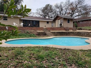 Outdoor pool - Bamboo Terrace: Swimming Pool, Billiards, Darts (Bedford)