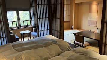 Annex Japanese Western Room "Akari Koji" with River View (9-tatami mats and 2beds), Non Smoking | In-room safe, free WiFi, bed sheets