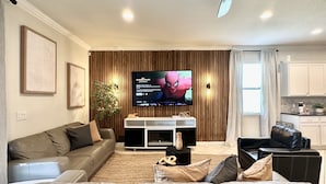 House, Multiple Beds, Pool Access, Garden View | Living area | 40-inch TV with digital channels, fireplace - Timeless Memories at Windsor Westside (Kissimmee)