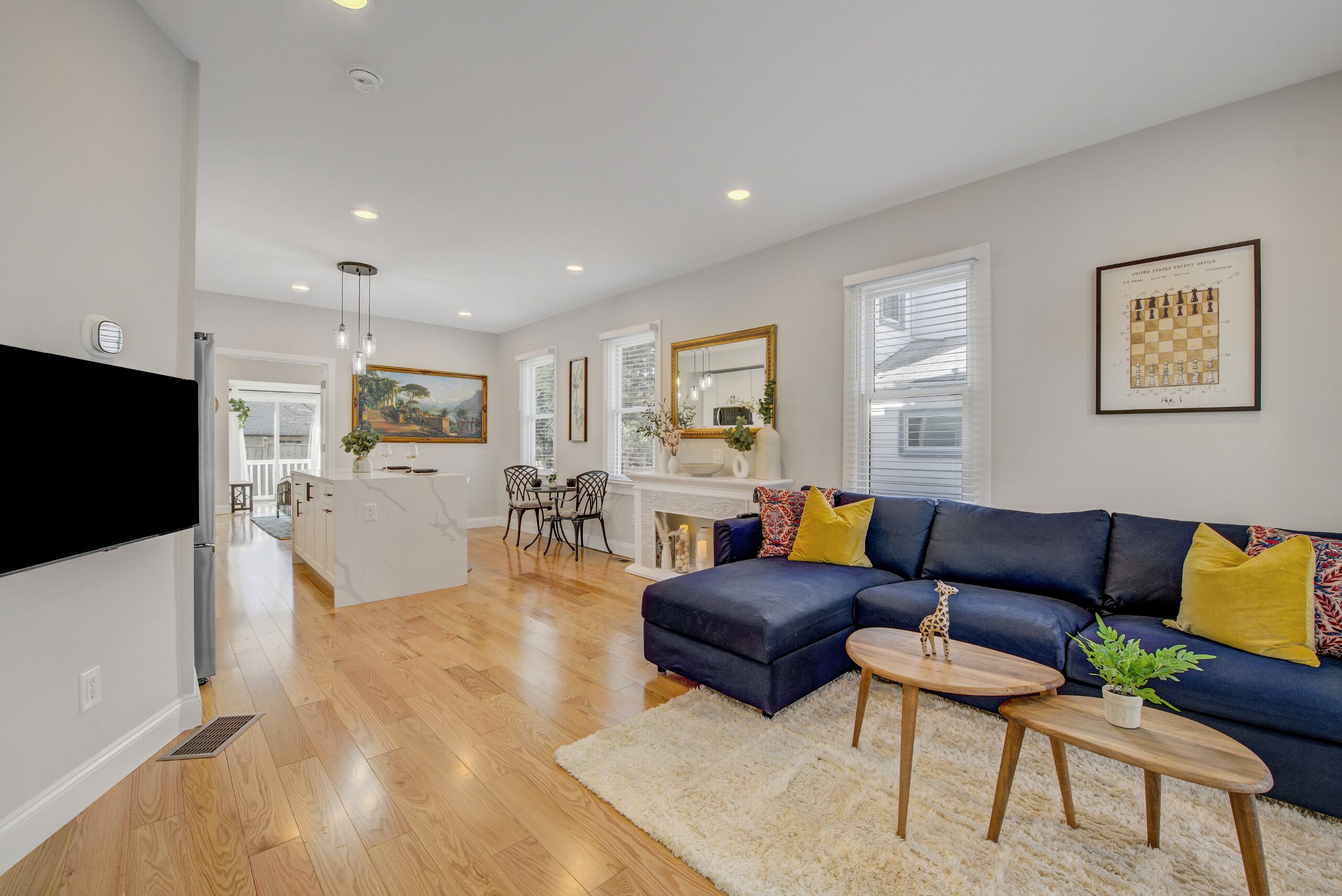 Enjoy the open concept space while living in the center of town. 