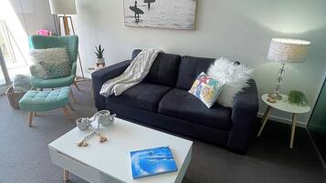 Smart TV, DVD player, books